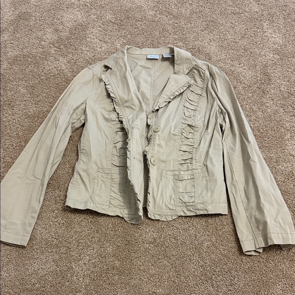 Spiegel Light Tan Ruffled Jacket